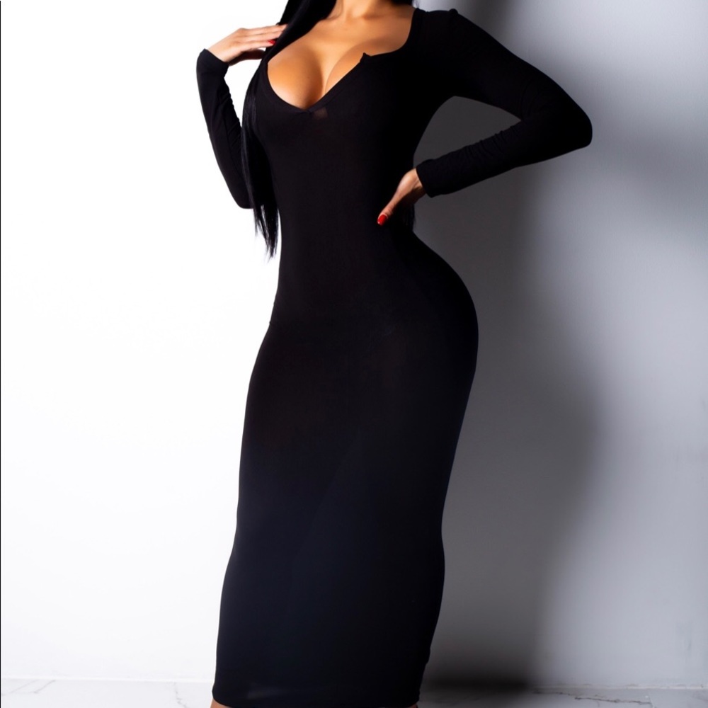 *New* Long Lady Bodycon - Burgundy - Picture 2 of 3